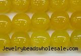 CAG7105 15.5 inches 14mm round yellow agate gemstone beads