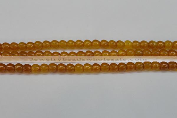 CAG7114 15.5 inches 9*10mm apple-shaped yellow agate gemstone beads