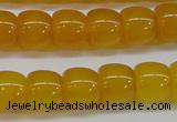 CAG7115 15.5 inches 10*12mm apple-shaped yellow agate gemstone beads