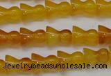 CAG7118 15.5 inches 9*11mm vase-shaped yellow agate gemstone beads