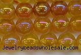 CAG7124 15.5 inches 12mm round AB-color yellow agate gemstone beads