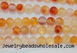 CAG7130 15.5 inches 4mm round red agate gemstone beads