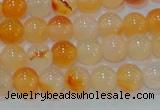 CAG7131 15.5 inches 6mm round red agate gemstone beads