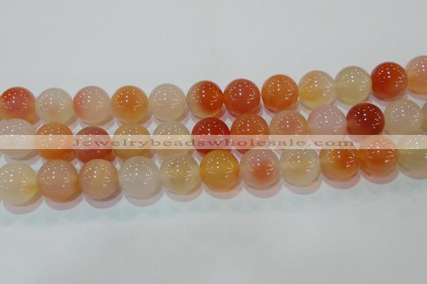 CAG7137 15.5 inches 18mm round red agate gemstone beads