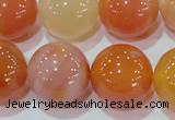 CAG7138 15.5 inches 20mm round red agate gemstone beads