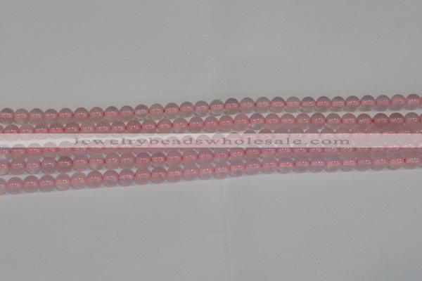 CAG7149 15.5 inches 4mm round pink agate gemstone beads