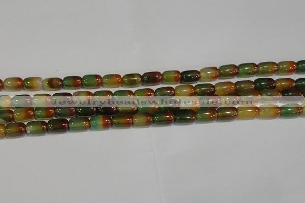 CAG7175 15.5 inches 8*12mm drum rainbow agate gemstone beads