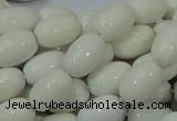 CAG718 15.5 inches 10*15mm rice white agate gemstone beads wholesale