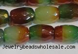 CAG7180 15.5 inches 12*16mm drum rainbow agate gemstone beads