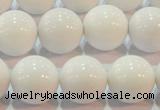 CAG7182 15.5 inches 14mm round white agate gemstone beads