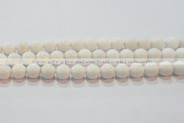 CAG7182 15.5 inches 14mm round white agate gemstone beads