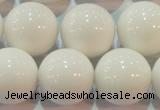 CAG7183 15.5 inches 16mm round white agate gemstone beads