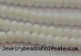 CAG7190 15.5 inches 4*6mm rondelle white agate gemstone beads