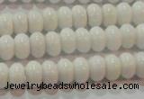 CAG7191 15.5 inches 5*8mm rondelle white agate gemstone beads