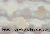 CAG7218 15.5 inches 12*12mm flower white agate gemstone beads