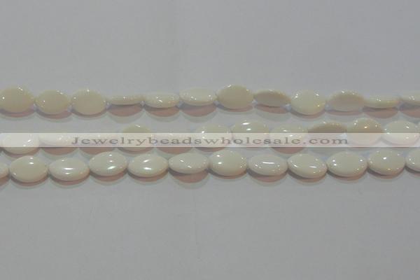 CAG7229 15.5 inches 12*16mm marquise white agate gemstone beads