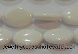 CAG7230 15.5 inches 13*18mm marquise white agate gemstone beads