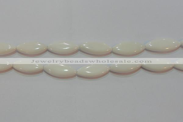 CAG7232 15.5 inches 16*33mm marquise white agate gemstone beads