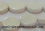 CAG7236 15.5 inches 13*18mm oval white agate gemstone beads