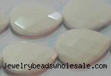 CAG7266 15.5 inches 13*18mm faceted flat teardrop white agate beads