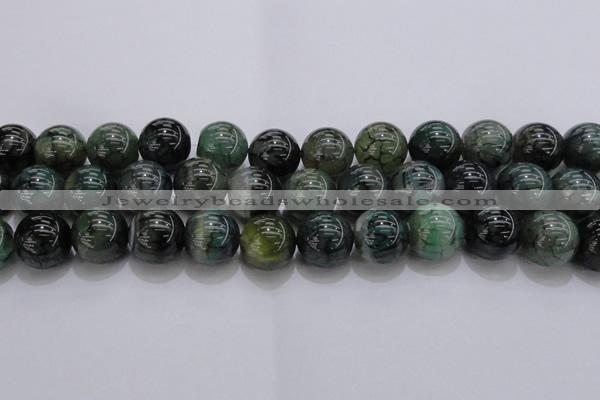 CAG7329 15.5 inches 20mm round dragon veins agate beads wholesale