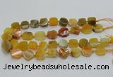 CAG7350 15.5 inches 14*15mm - 16*18mm octagonal dragon veins agate beads