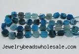 CAG7353 15.5 inches 14*15mm - 16*18mm octagonal dragon veins agate beads