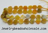 CAG7356 15.5 inches 18*20mm - 20*22mm octagonal dragon veins agate beads