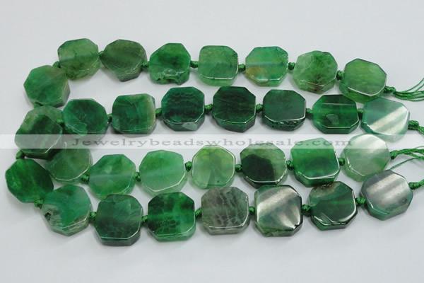 CAG7360 15.5 inches 18*20mm - 20*22mm octagonal dragon veins agate beads