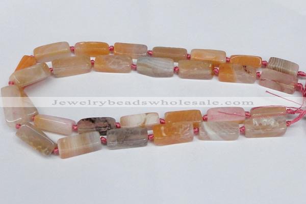 CAG7373 15.5 inches 8*20mm - 10*25mm cuboid dragon veins agate beads