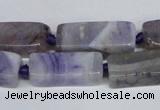 CAG7375 15.5 inches 8*20mm - 10*25mm cuboid dragon veins agate beads