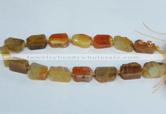 CAG7388 15.5 inches 15*20mm - 18*25mm freeform dragon veins agate beads