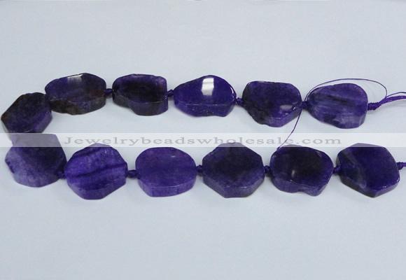 CAG7399 15.5 inches 25*25mm - 30*35mm freeform dragon veins agate beads