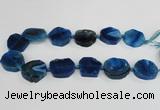 CAG7400 15.5 inches 25*25mm - 30*35mm freeform dragon veins agate beads