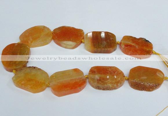 CAG7407 15.5 inches 30*40mm - 35*45mm freeform dragon veins agate beads