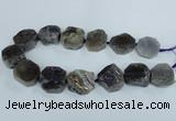 CAG7413 15.5 inches 25*27mm - 30*32mm freeform dragon veins agate beads