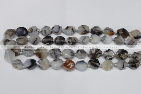 CAG7430 15.5 inches 13*15mm - 15*18mm faceted nuggets Montana agate beads