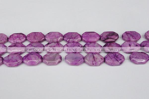 CAG7435 15.5 inches 20*30mm octagonal crazy lace agate beads