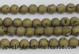 CAG7446 15.5 inches 6mm round plated druzy agate beads wholesale