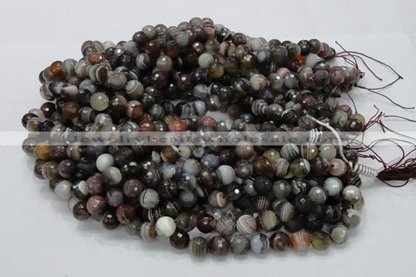 CAG745 15.5 inches 12mm faceted round botswana agate beads wholesale