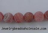 CAG7486 15.5 inches 4mm round frosted agate beads wholesale