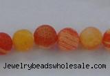 CAG7494 15.5 inches 4mm round frosted agate beads wholesale