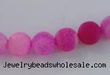 CAG7502 15.5 inches 4mm round frosted agate beads wholesale