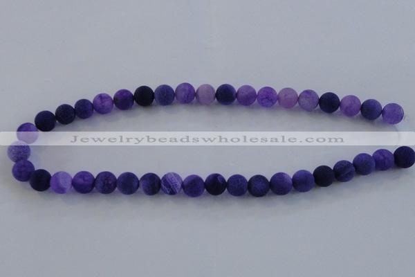 CAG7511 15.5 inches 6mm round frosted agate beads wholesale