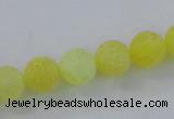 CAG7518 15.5 inches 4mm round frosted agate beads wholesale