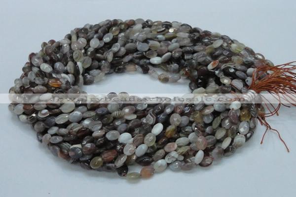 CAG753 15.5 inches 6*8mm faceted oval botswana agate beads