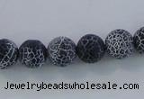 CAG7560 15.5 inches 8mm round frosted agate beads wholesale