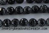 CAG7601 15.5 inches 6mm faceted round frosted agate beads wholesale