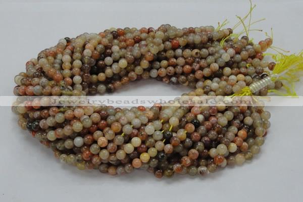 CAG762 15.5 inches 6mm round yellow agate gemstone beads wholesale