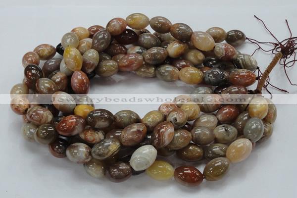 CAG773 15.5 inches 13*19mm rice yellow agate gemstone beads